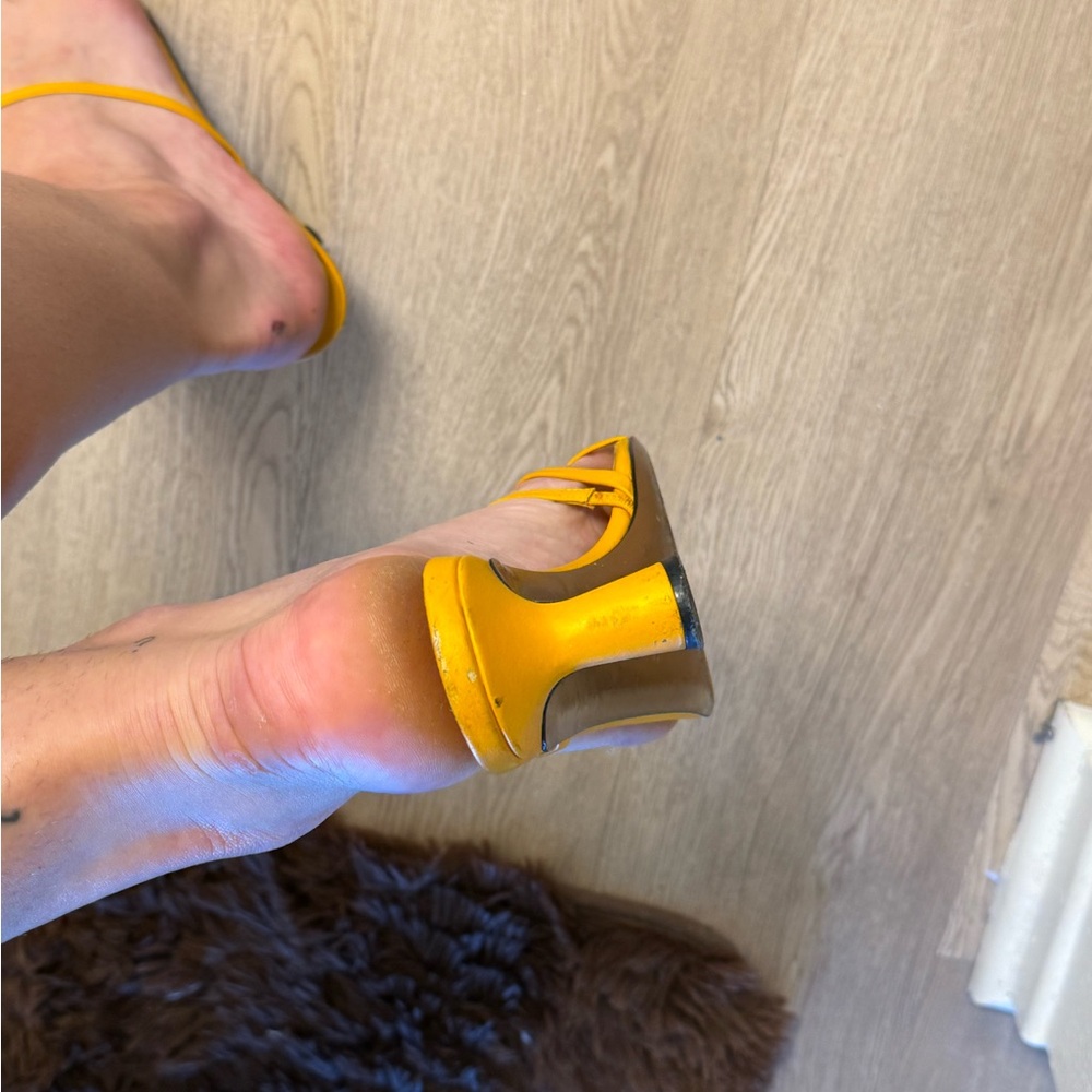 Neous Orange Strappy Heels - Picture 8 of 11